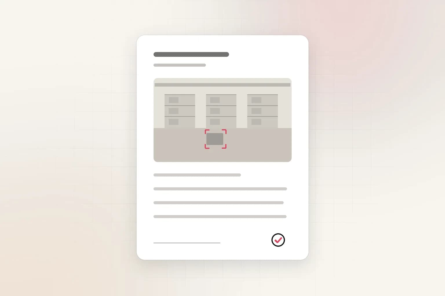 A document concept: an incident report with a bracketed video still.